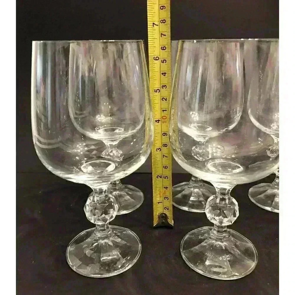 Set of 6 Klaudie Non-leaded Crystal Red Wine Goblets Water Glasses Ret. $173 - Picture 4 of 7